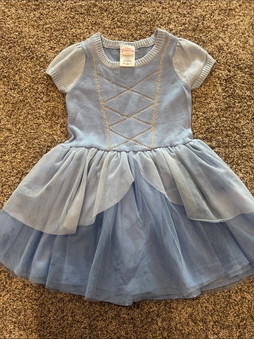 Disney princess Children's Light Blue Princess Tulle Costume Dress